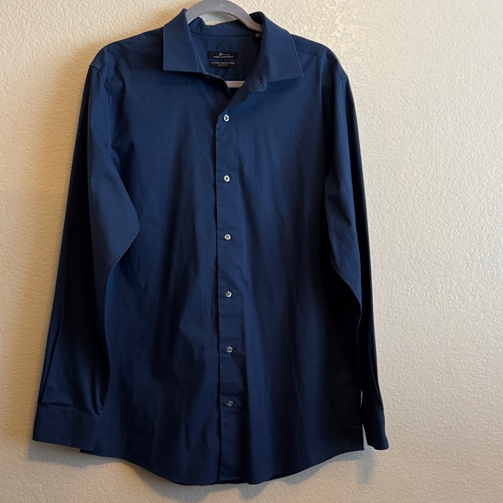 Marc Anthony Deep Blue Dress Shirt